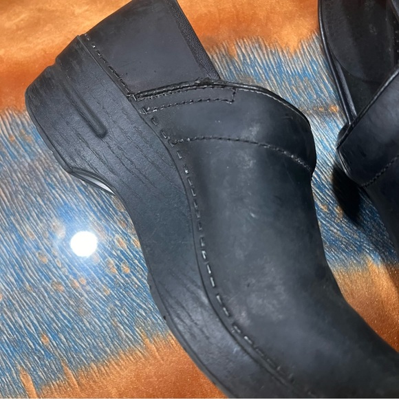 Dansko Black Leather Clogs size size 38 - Picture 8 of 11